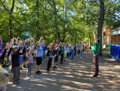 &laquo;Эстафета отрядных зарядок&raquo; в ДОЛ им.Ю.А.Гагарина