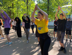 &laquo;Эстафета отрядных зарядок&raquo; в ДОЛ им.Ю.А.Гагарина