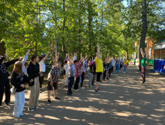 &laquo;Эстафета отрядных зарядок&raquo; в ДОЛ им.Ю.А.Гагарина