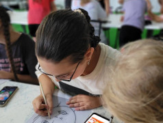 Ребята попробовали себя в гримёрном деле!