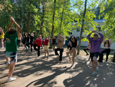 &laquo;Эстафета отрядных зарядок&raquo; в ДОЛ им.Ю.А.Гагарина