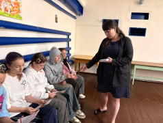 Лекция на тему: "Правила нахождения на объекте повышенной опасности, железнодорожных путях" в ДОЛ "Наречное"