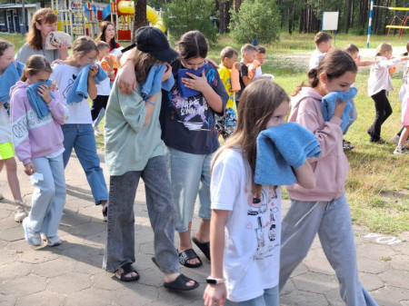 В нашем лагере состоялась учебная пожарная эвакуация. 