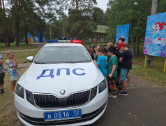 Встреча с представителями ГИБДД в ДОЛ "Яльчик" во 2 смене.