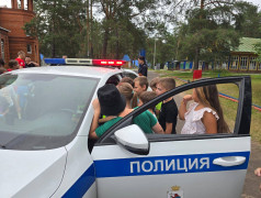 Встреча с представителями ГИБДД в ДОЛ "Яльчик" во 2 смене.