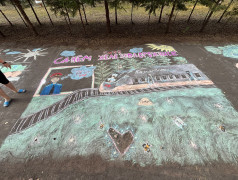 Конкурс рисунков на асфальте "Мы - дети РЖД"