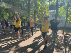 &laquo;Эстафета отрядных зарядок&raquo; в ДОЛ им.Ю.А.Гагарина