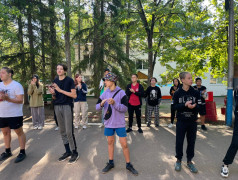 &laquo;Эстафета отрядных зарядок&raquo; в ДОЛ им.Ю.А.Гагарина
