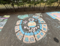 Конкурс рисунков на асфальте "Мы - дети РЖД"
