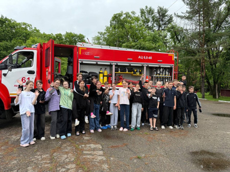 Пожарно - тактическое занятие в ДОСЛ им. Горького 