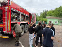 Пожарно - тактическое занятие в ДОСЛ им. Горького 
