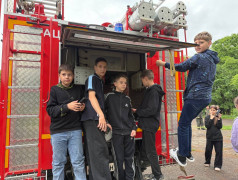 Пожарно - тактическое занятие в ДОСЛ им. Горького 