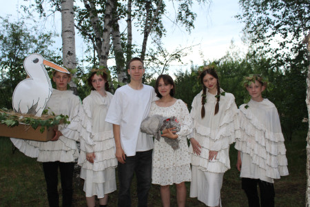 Аист на крыше!