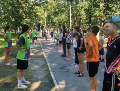 Утренняя зарядка с отрядом ТинЛиги