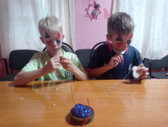  Сегодня в лагере прошло занятие кружка "Мягкая игрушка"!