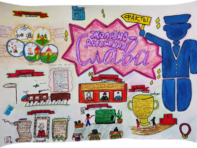 Факты о железной дороге в формате скрайбинга