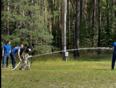 Пожарная эстафета в лагере Яльчик.