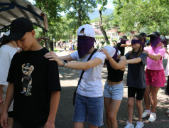 Игра по станциям "Курс на сплочение".  ДОЛ "Бештау"