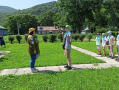 Торжественная линейка смены &laquo;Железнодорожная корпорация&raquo;