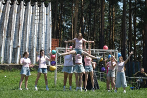 Открытие спартакиады в лагере ОЦ 