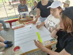 Подготовка реквизита для агитпоезда в ДОЛ "Локомотив"