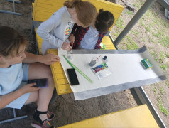 Подготовка реквизита для агитпоезда в ДОЛ "Локомотив"