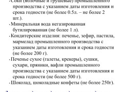 Список запрещенных продуктов