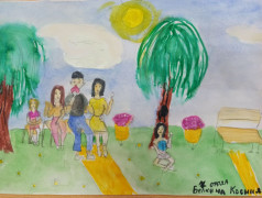 Выставка рисунков "Моя семья"