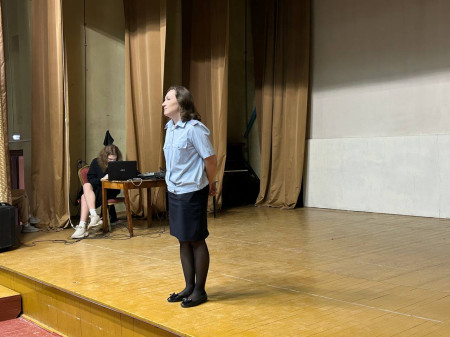 Встреча с инспектором ПДН в лагере. Профилактическая беседа с представителем ОМВД