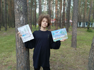 "ЭкоГагарин" лагерь через 50 лет с технологиями экологически чистых продуктов которые растут на территории лагеря. Экологическая система корпуса с солнечными лампами.