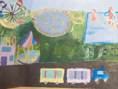 Рисунки "Лагерь будущего" в ДОЛ "Локомотив"